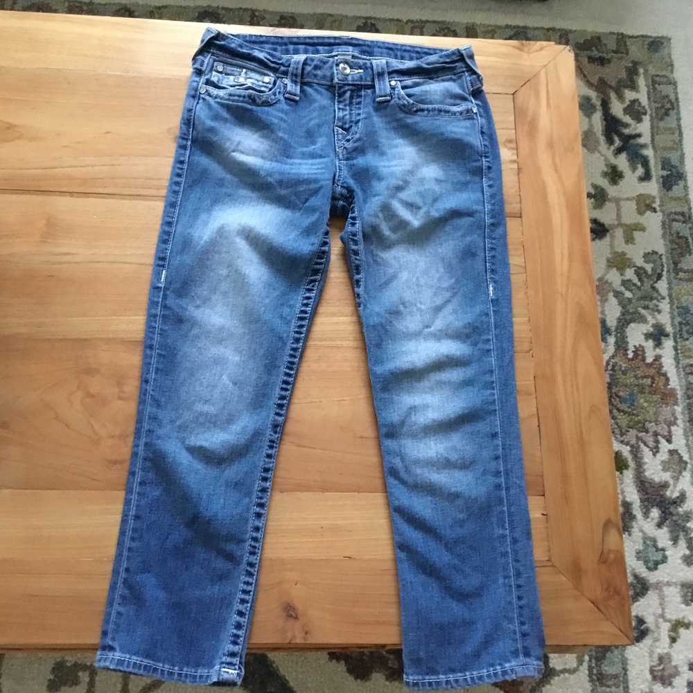 True Religion Capri Jeans with Swarovski Crystals